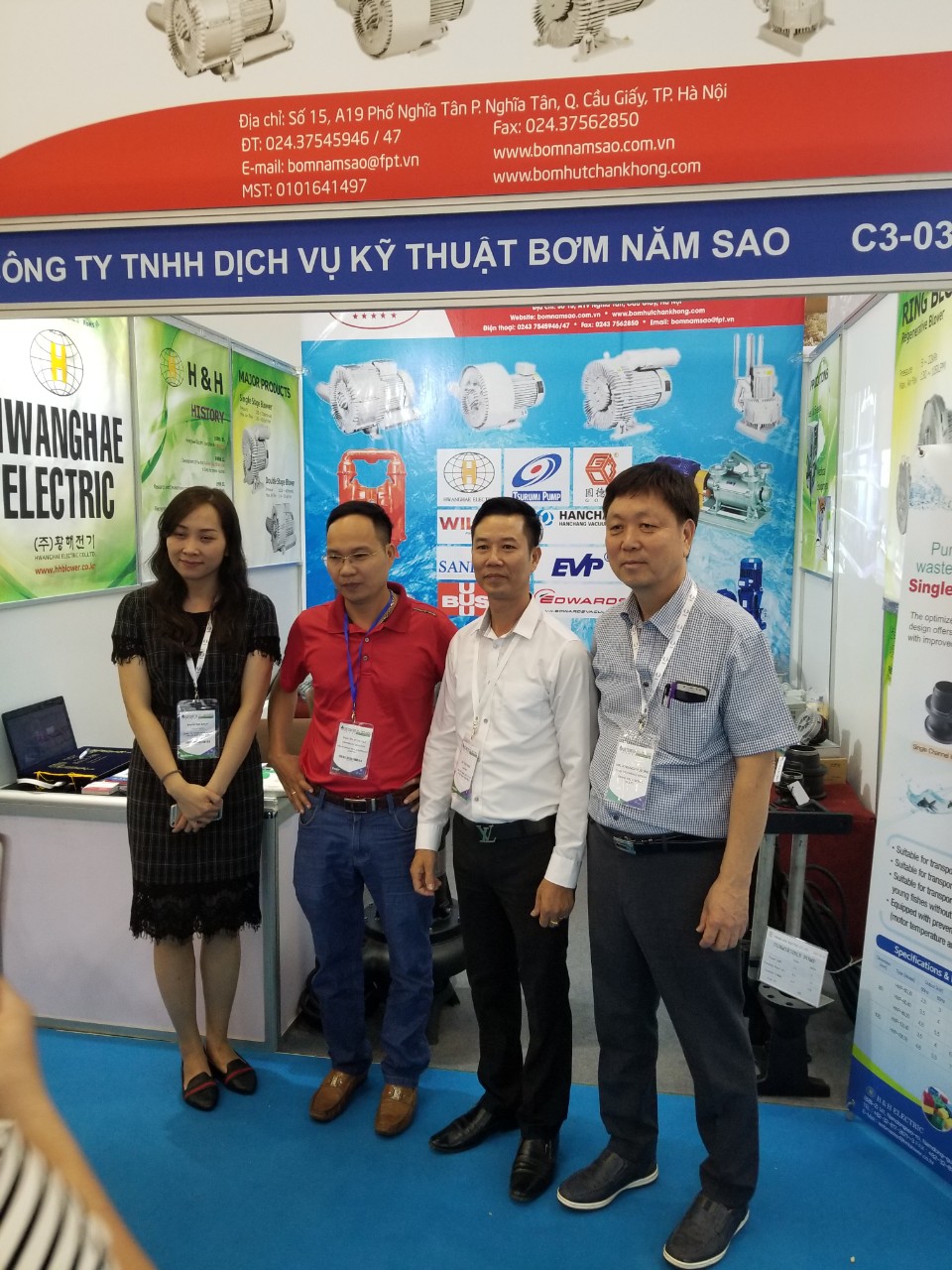 Công ty TNHH Dịch vụ kỹ thuật Bơm Năm Sao Tham gia triển lãm VIETWATER 2019